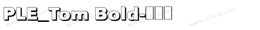 PLE_Tom Bold字体转换